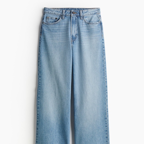 H&M AVA ULTRA HIGH RISE WIDE LEG JEANS Size 8 - Picture 8 of 9